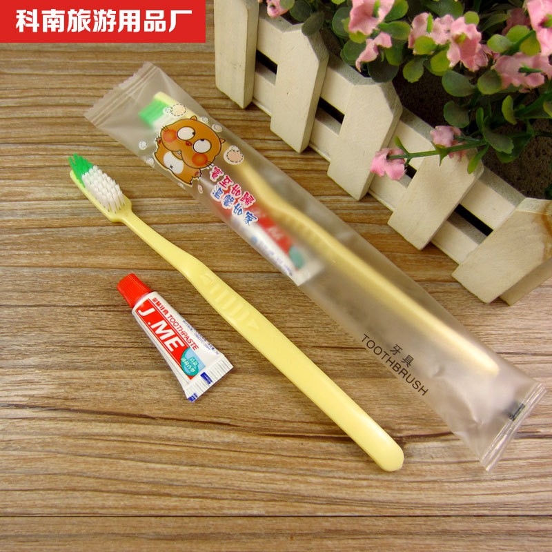 包邮 酒店用品一次性牙具批发 宾馆客房牙刷牙膏二合一洗漱套装图2