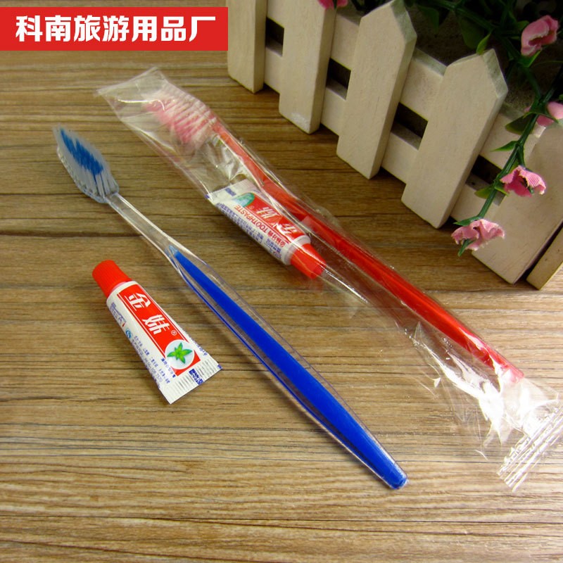 包邮 酒店用品一次性牙具批发 宾馆客房牙刷牙膏二合一洗漱套装图4