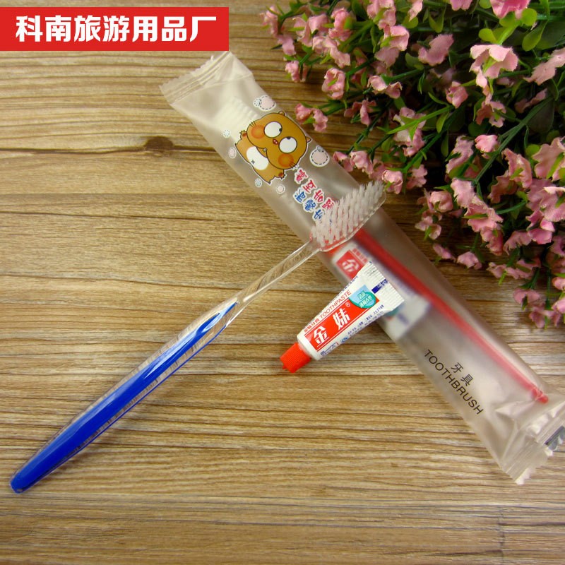 包邮 酒店用品一次性牙具批发 宾馆客房牙刷牙膏二合一洗漱套装图5