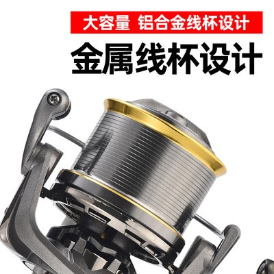 科迈龙远投轮无间隙纺车轮斜口锚鱼轮锚杆海竿14000型渔轮鱼线轮图3