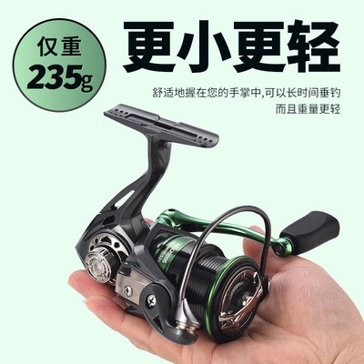 科迈龙路亚纺车轮不锈钢轴承CNC摇臂淡海水两用浅线杯微物纺车轮图2