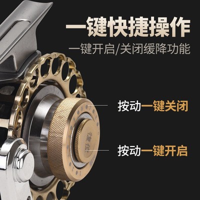 科迈龙数显筏轮高速比磁力缓降桥钓自动排线全金属防锈海钓筏钓轮图3