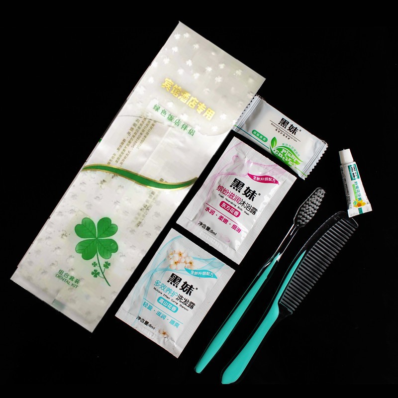 宾馆酒店一次性用品客房牙具牙刷批发牙膏六合一旅店洗漱六件套装图5