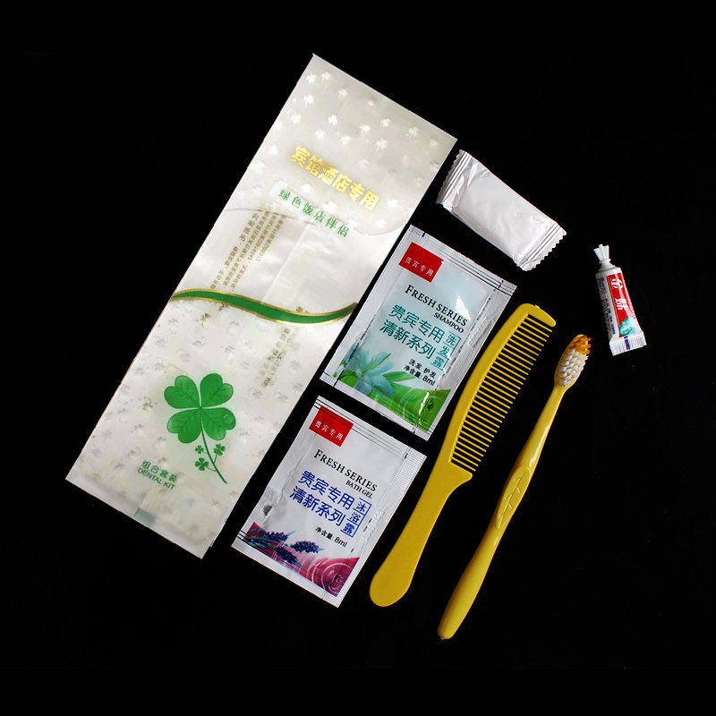 宾馆酒店一次性用品客房牙具牙刷批发牙膏六合一旅店洗漱六件套装图4
