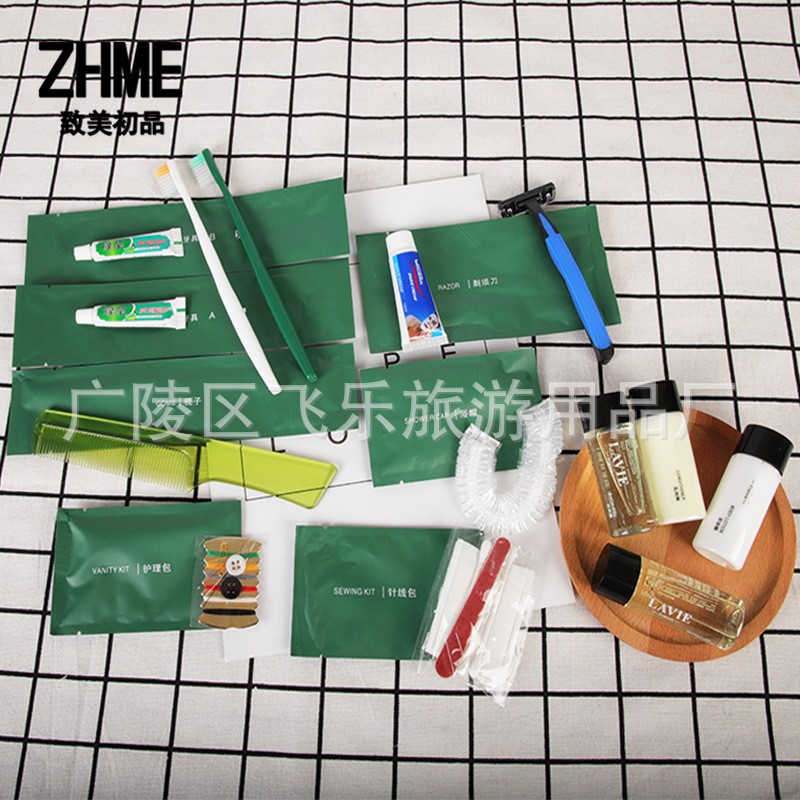 酒店一次性牙刷洗漱用品批发宾馆客房一次性拖鞋加厚牙具套装定制图3