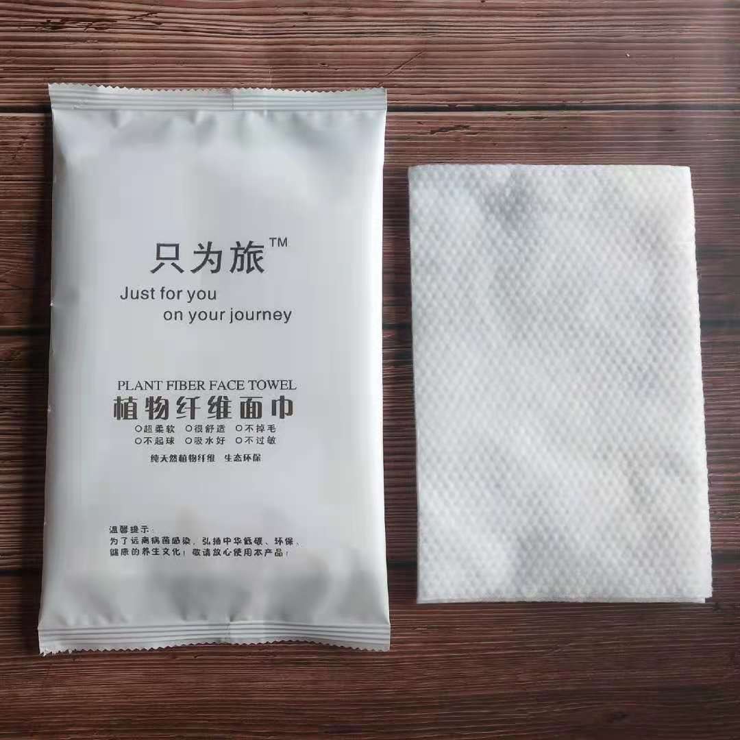 酒店宾馆一次性浴巾毛巾 面巾便携植物纤维洗脸巾批发纯棉无纺布图4