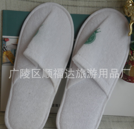 拉毛绒一次性拖鞋批发 全包不露脚趾 秋冬季客房拖鞋 促销ing 价格电议图4