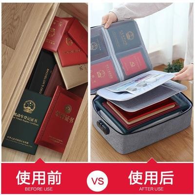 证件收纳包家用家庭多层大容量多功能箱证书文件护照卡包整理袋图2