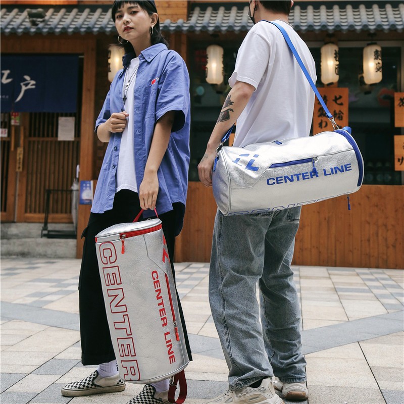运动包女健身包男干湿分离鞋位训练包大容量手提包短途圆筒旅行包图3