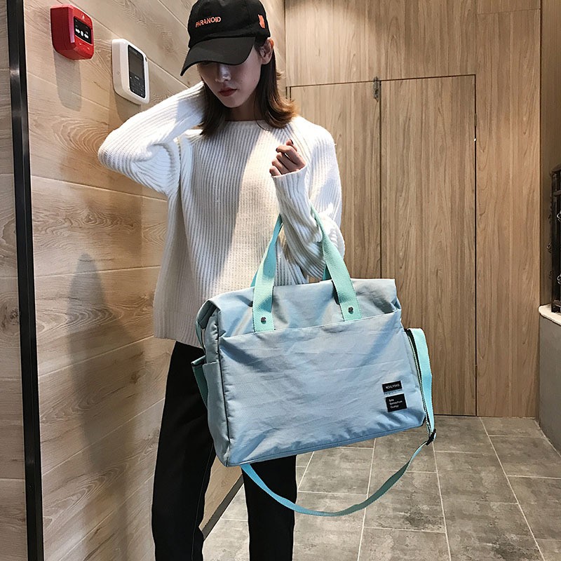 健身包定制女手提韩版网红大容量行李袋轻便防泼水出差斜挎旅游包图2