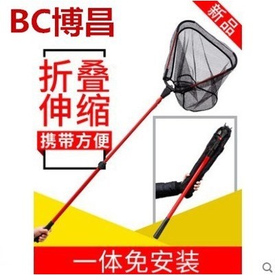 铝合金钓鱼抄网杆捞鱼网兜抄鱼网便携折叠抄网竿大物3米鱼具用品