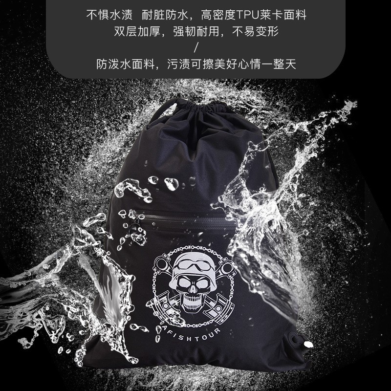 2021新款运动束口袋logo定制批发tpu防水背包户外骑行抽绳双肩包图2