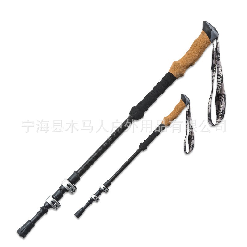碳素登山杖三节可调节拆卸折叠伸缩旅行徒步滑雪手杖亚马逊图5
