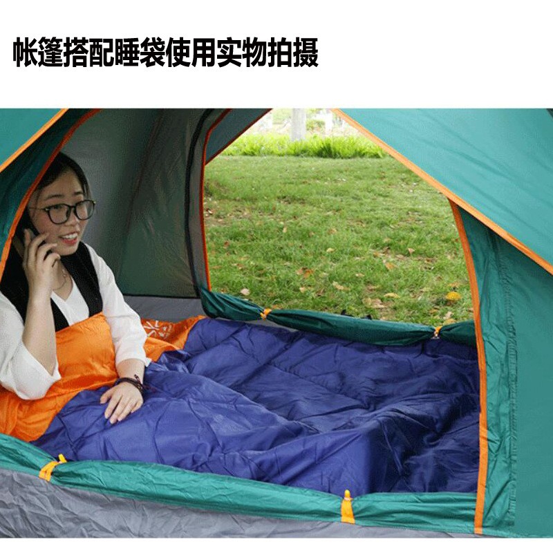 厂家直销睡袋 三合一高级双人睡袋 户外成人露营野营信封式睡袋图5