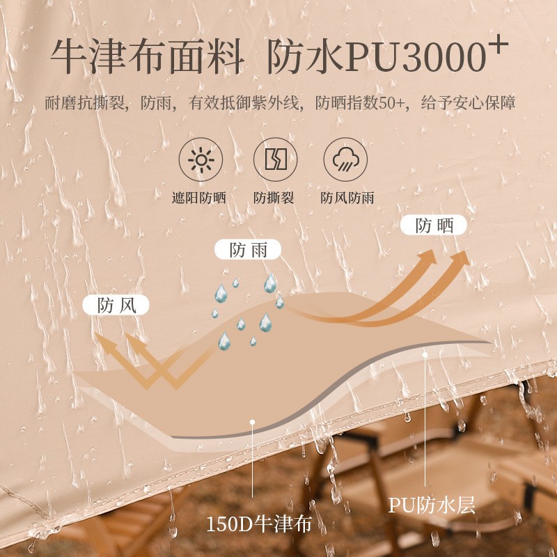 匡途户外天幕帐篷超轻便携幕布露营防雨防晒遮阳棚野营棚野餐装备图2