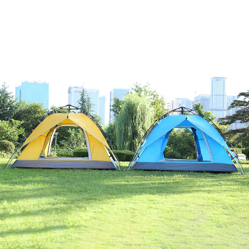 新款3*4帐篷户外用品双门自动速开帐篷野营山地防雨保暖帐篷批发图2