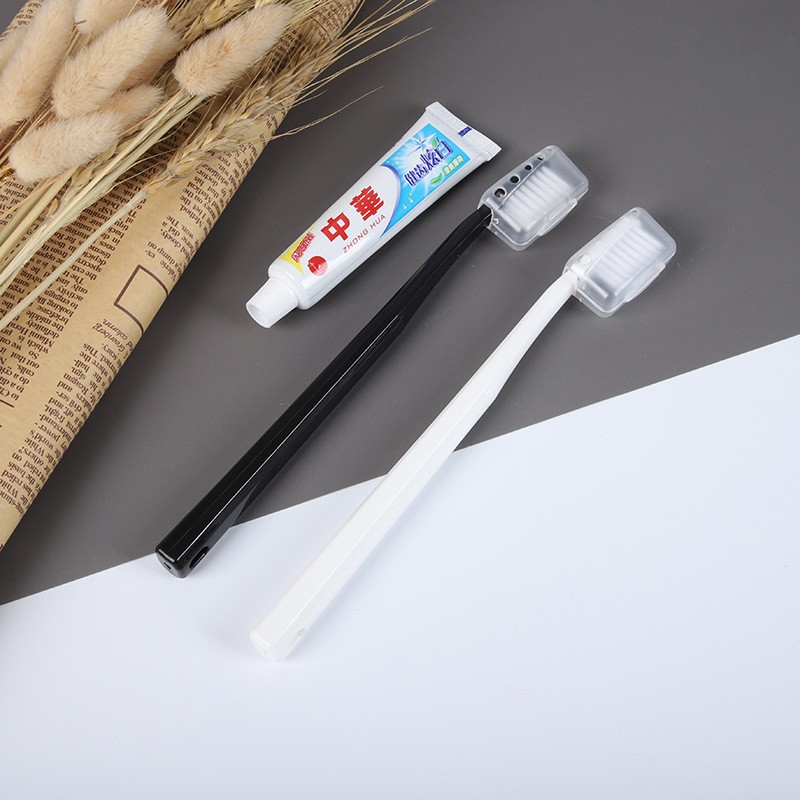 旅行牙刷 塑料盒装便携情侣牙刷 一次性牙膏 二合一牙具套装批发图3
