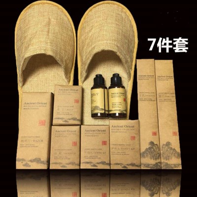 酒店宾馆一次性用品套装牙刷 洗漱用品拖鞋民宿星级高档批发