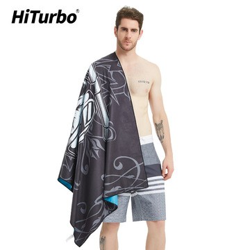 HiTurbo沙滩浴巾男女薄款柔软游泳沙滩裹巾吸水速干毛巾旅行便携图2