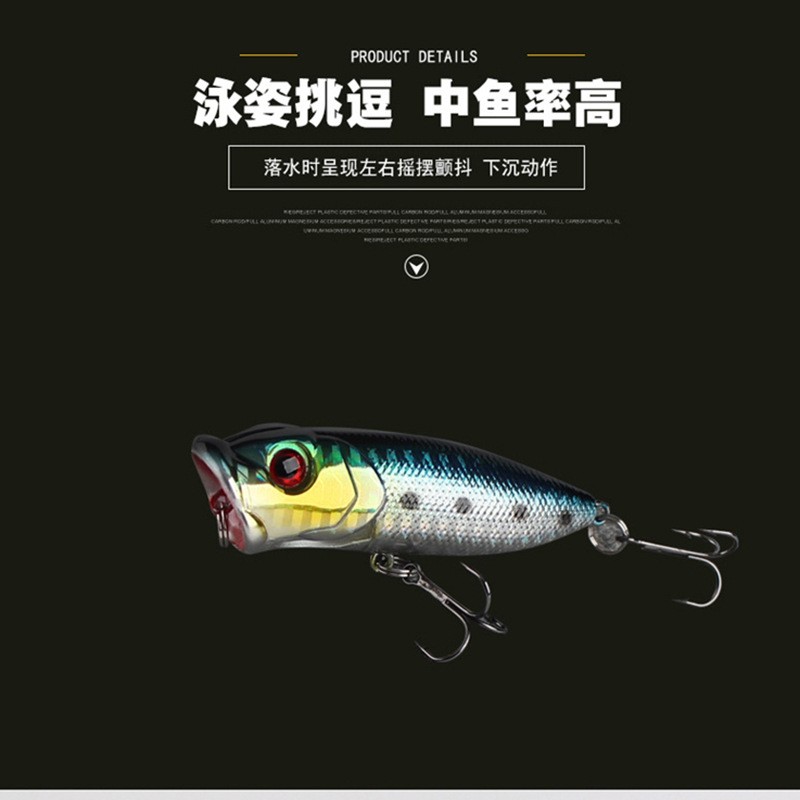 厂家批发7cm12g波趴路亚假饵鱼饵硬饵远投型淡水海钓迷你饵图2