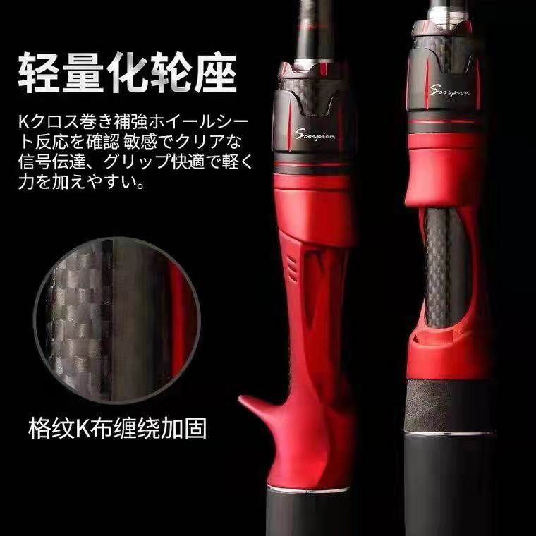 跨境路亚竿枪柄直柄2.1.2.4米碳素钓鱼竿翘嘴快调路亚竿渔具批发图3