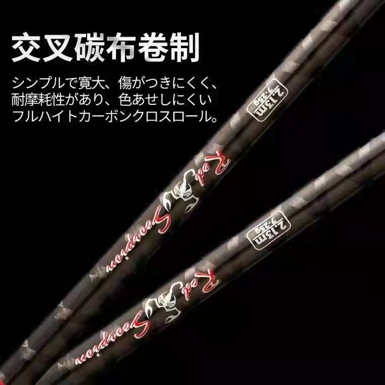 跨境路亚竿枪柄直柄2.1.2.4米碳素钓鱼竿翘嘴快调路亚竿渔具批发图4