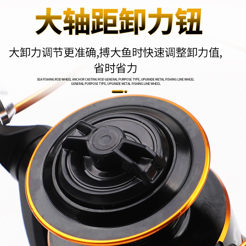 辰宇金属鱼线轮折叠摇臂鱼线轮抛竿鱼轮纺车轮船钓轮海杆轮鱼线轮图3