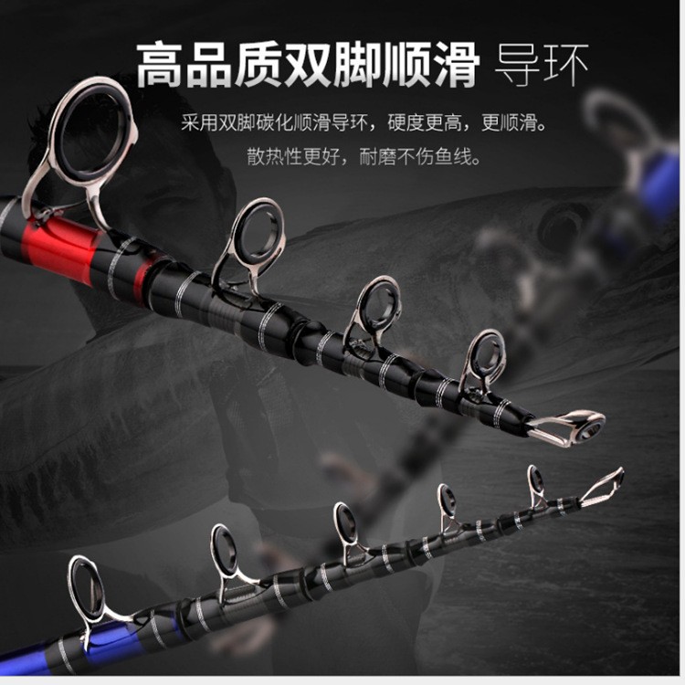 远投竿碳素海杆抛竿超轻超硬湖库长节海竿 2.4米甩杆锚鱼杆钓鱼竿图4