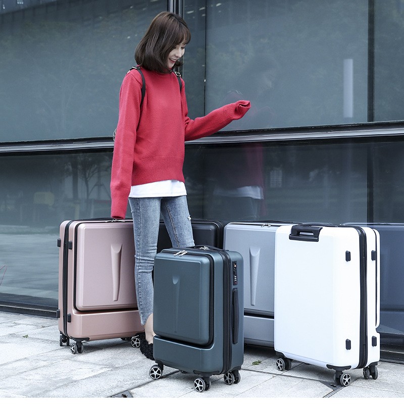 新款abs商务拉杆箱电脑袋前盖旅行箱万向轮登机20寸24寸一件代发图4