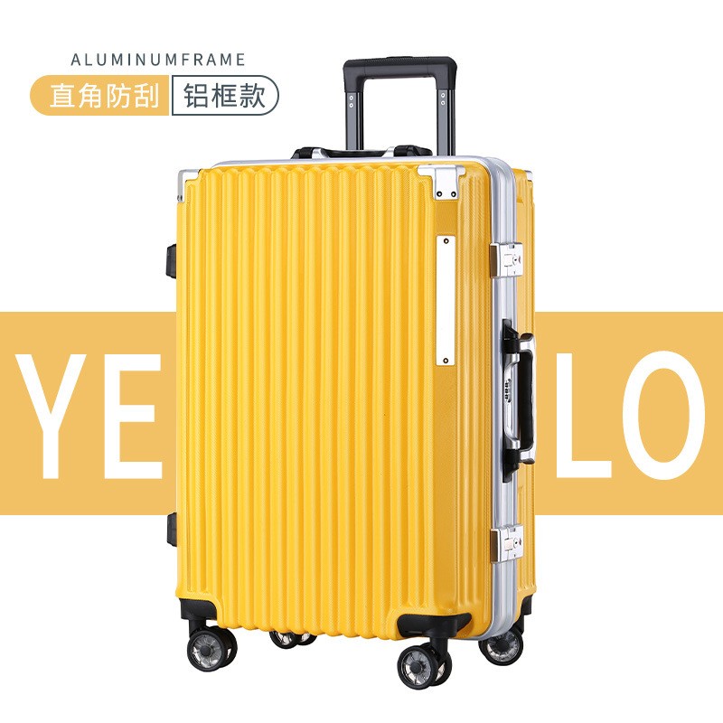 全铝合金边框静音万向轮三位密码锁防划20寸24寸登机拉杆旅行李箱图1