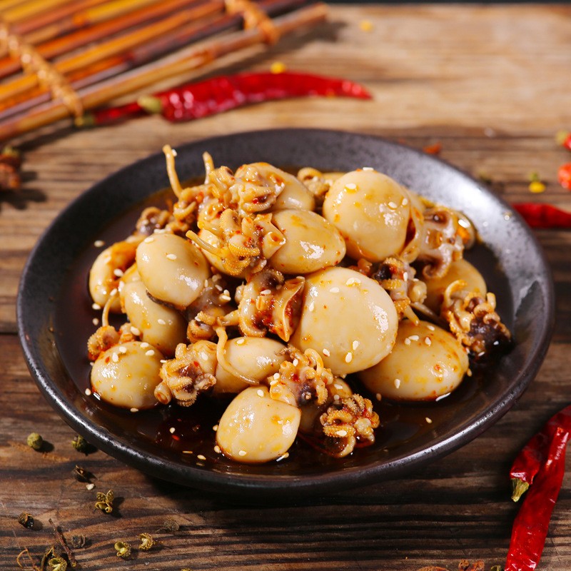 香辣墨鱼仔熟食麻辣墨鱼仔即食海鲜现做乌贼小吃零食小墨鱼真空装图3