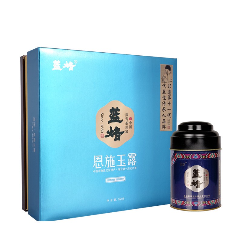 现货蓝焙恩施玉露绿茶 供应160g罐装茶叶礼盒装 蒸青绿茶恩施硒茶图4