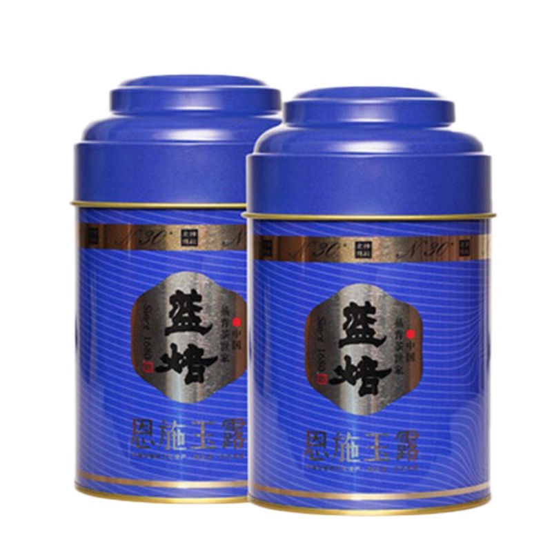 现货批发恩施硒茶玉露茶 鲜嫩芽叶铁罐装茶叶 蓝焙恩施礼盒装绿茶图5