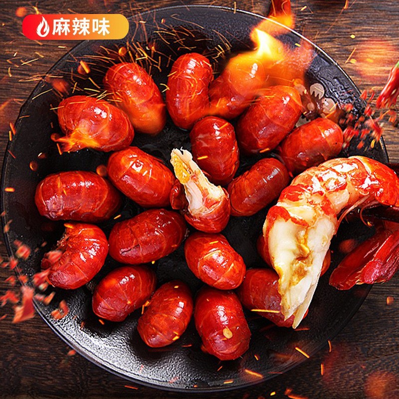 麻辣小龙虾尾1000g熟食即食香辣非鲜活方便龙虾球图3