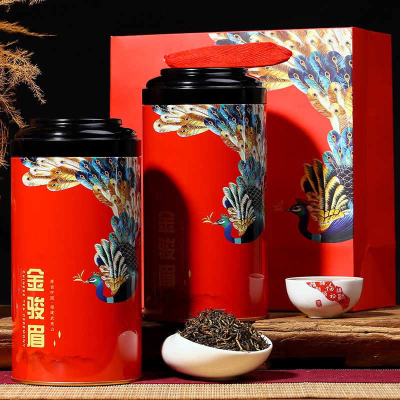 金骏眉茶叶红茶武夷山金俊眉散装桶装小巧罐礼盒装送礼批发图3