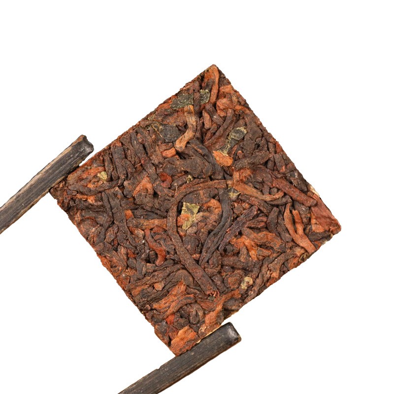 云南普洱茶熟普小金砖500g糯米香金芽普洱熟茶砖罐装小沱茶叶批发图5