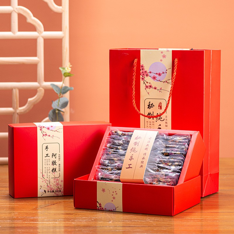 东阿驴皮手工阿胶糕即食女士型阿胶糕礼盒装500克一件代发批发图5