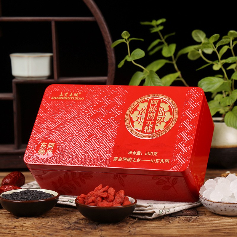 山东东阿厂家批发即食阿胶固元糕阿胶糕铁盒阿胶固元糕 阿胶糕图2