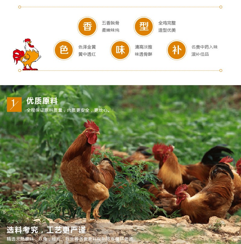山东德州凤起五香扒鸡 热销500g袋装 厂家直图2