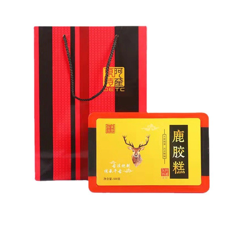 山东东阿鹿胶糕 阿胶糕 阿胶固元膏阿胶厂家鹿胶膏糕一盒代发图4