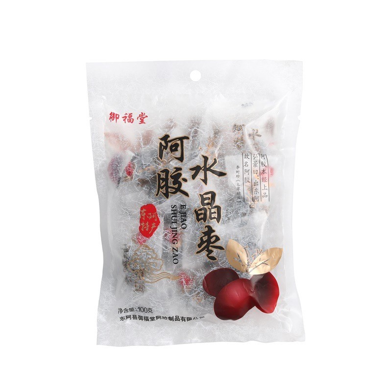 阿胶枣 独立小包装无核直播货源东阿100克啊胶枣小食品阿胶水晶枣图4