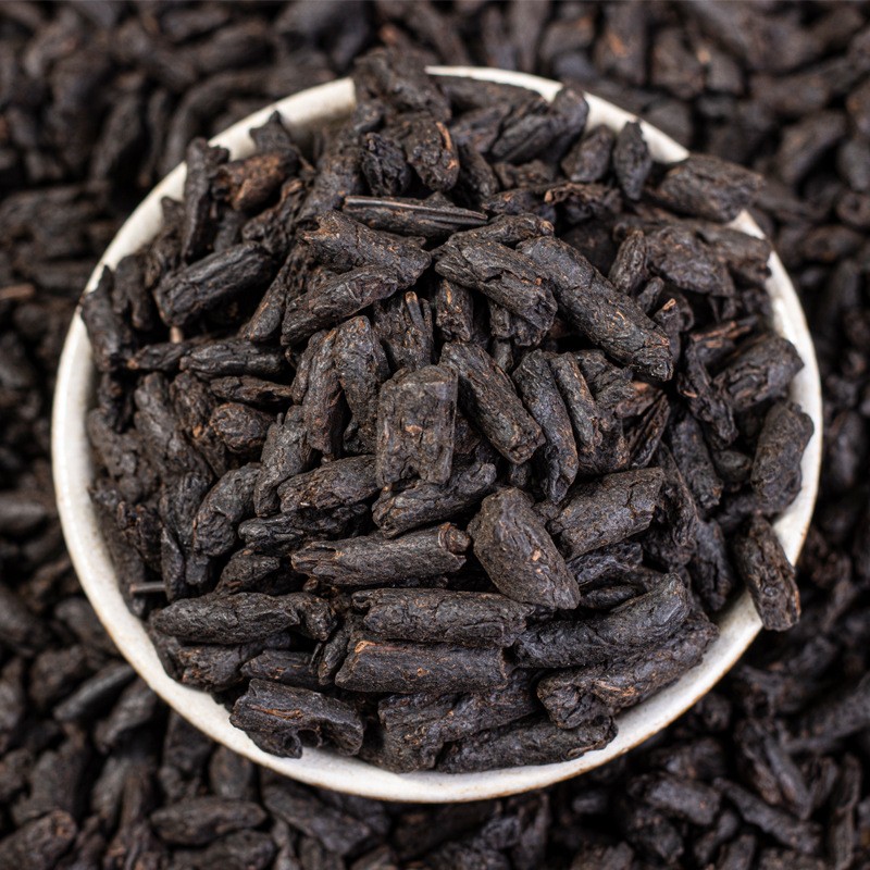 云南茶叶批发 糯米香普洱茶 茶化石 小沱熟茶 碎银子礼盒装500克图2
