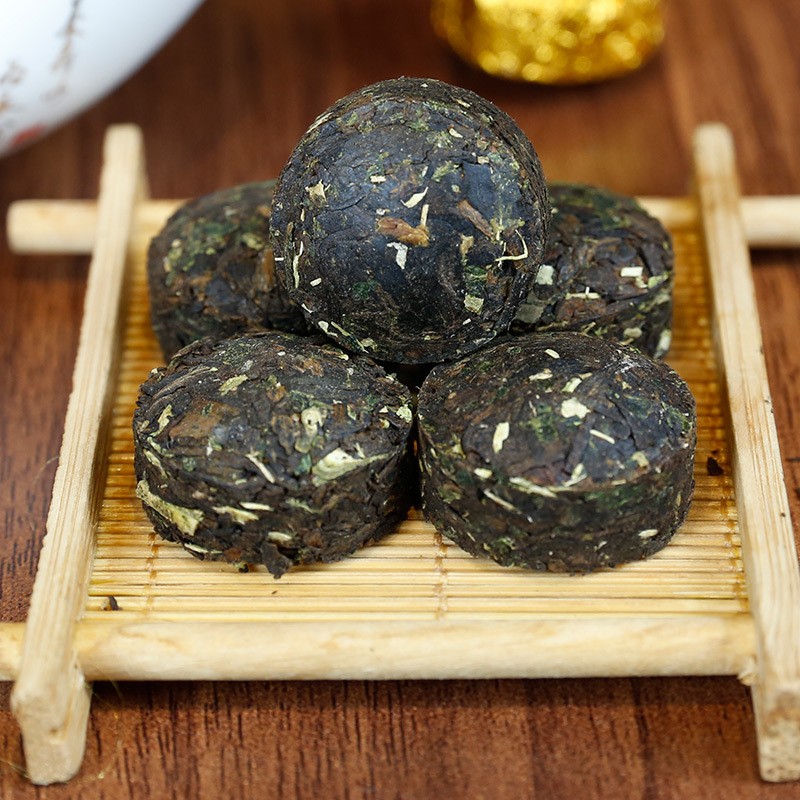 厂家批发云南新普号糯米香普洱熟茶 迷你小沱茶散装500g 普洱茶图2