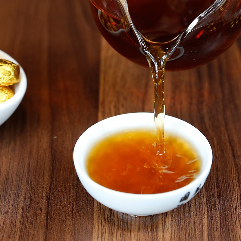 厂家批发云南新普号糯米香普洱熟茶 迷你小沱茶散装500g 普洱茶图4