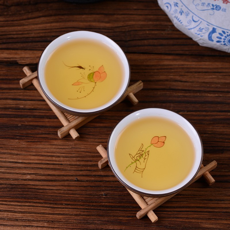 批发云南勐库小户赛生茶饼357g小户赛生普洱茶老树普洱生茶饼现货图3
