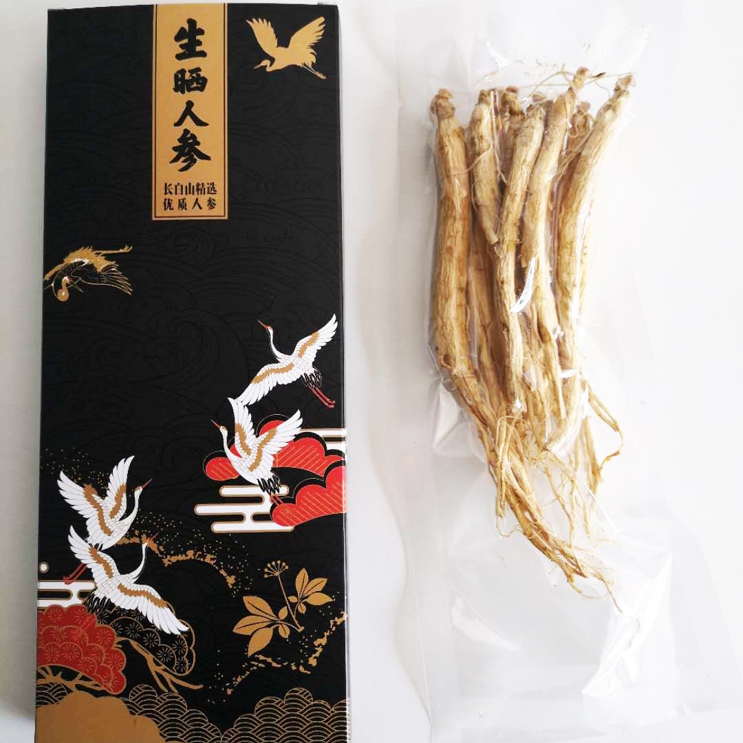 长白山干参整支东北特产 厂家直销长白山50g生晒干人参现货批发图5