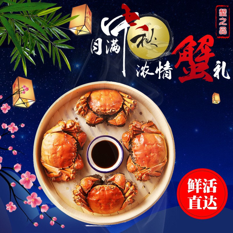批发大闸蟹鲜活螃蟹公母3两-2.0两挑膏蟹 专卖店酒店指定用蟹河蟹图2