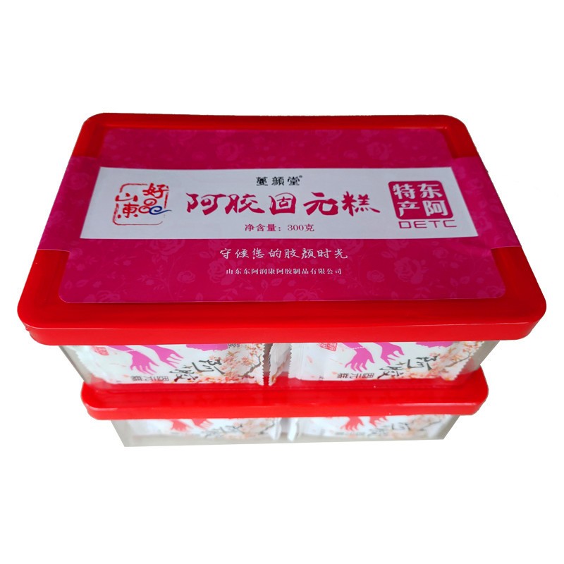山东东阿润康阿胶产蔓颜堂阿胶固元糕玫瑰口味300克塑料盒图3
