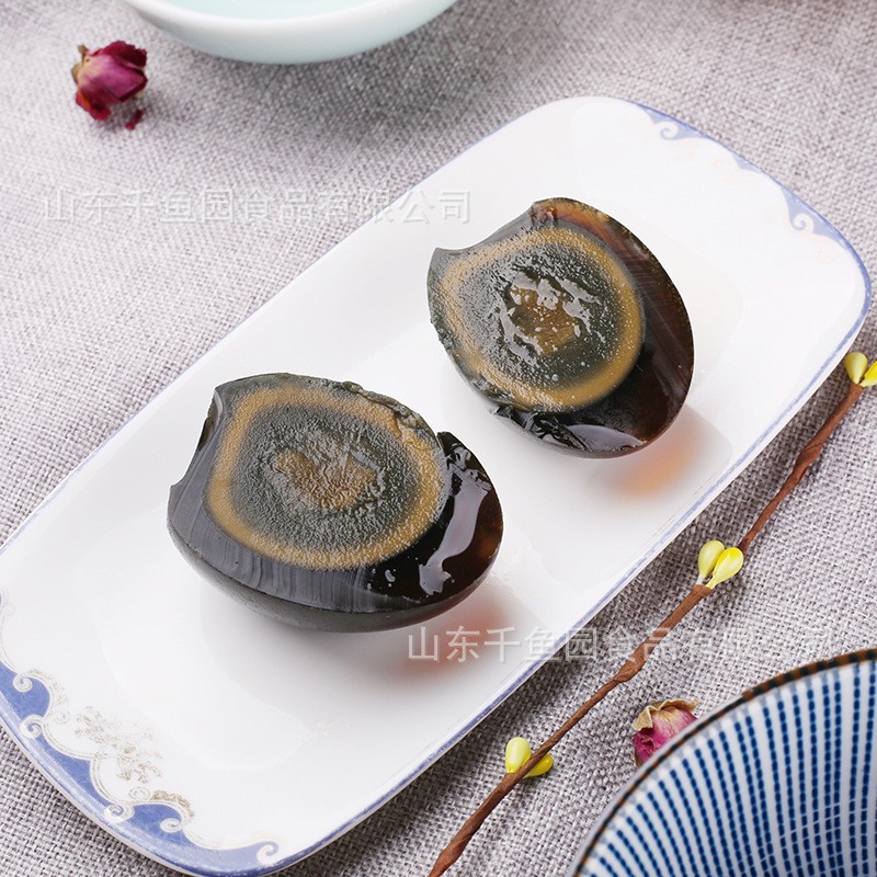 千鱼园松花蛋20枚散装无铅溏心皮蛋琥珀蛋微山湖特产变蛋沙心鸭蛋图4