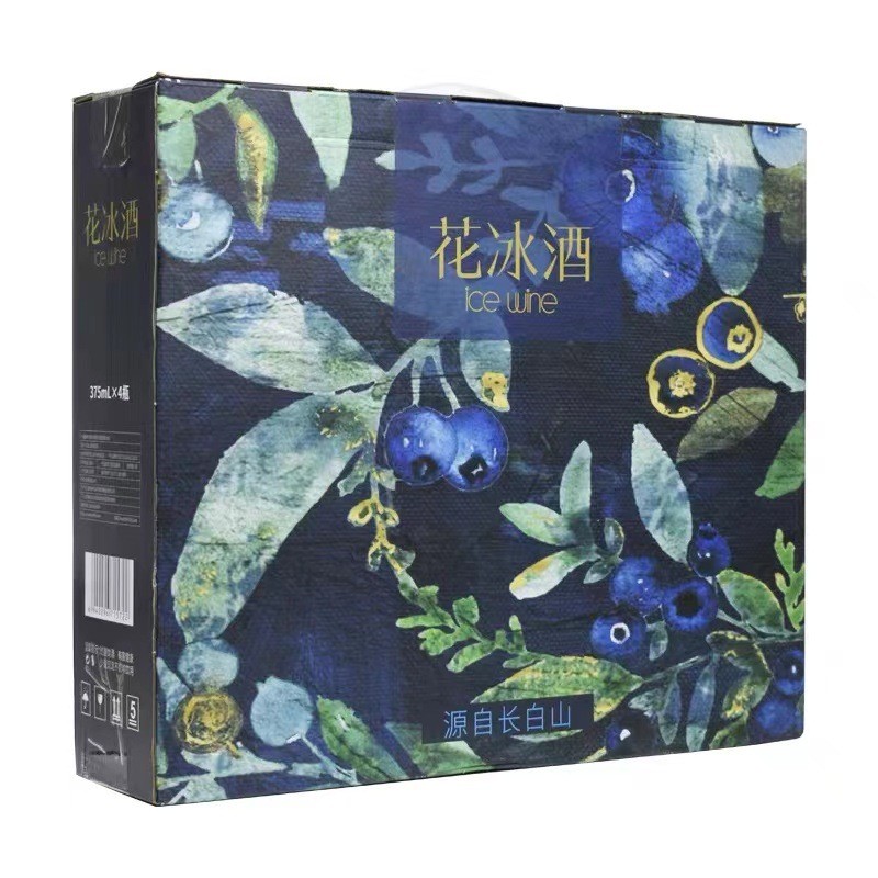 厂家批发蓝莓花冰酒375ml*4瓶礼盒装12度一件代发图4